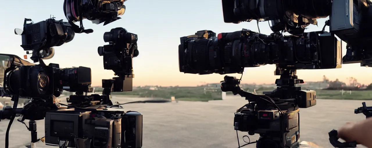 Image similar to 3 / 4 mid close up shot of a person in a mcdonald's commercial filmed by autumn durald at sunset shot with an alexa lf and panavision t - series anamorphic 4 0 mm lens at t 2. 0