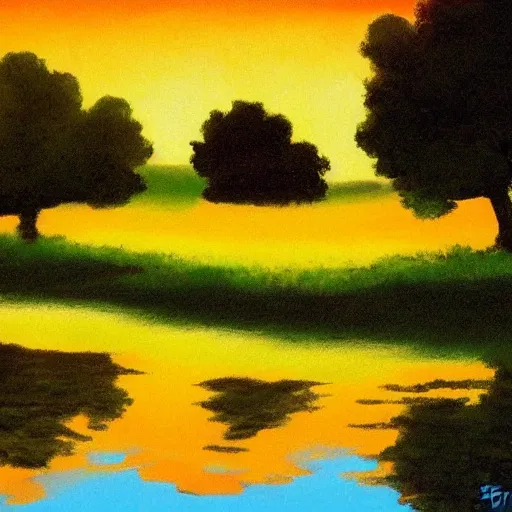 Image similar to sunny day, by bob ross