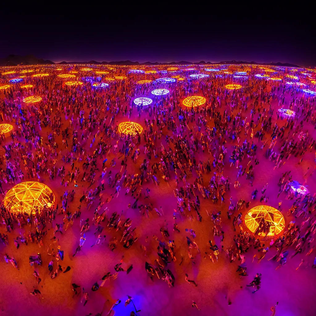 Image similar to dancefloor kismet, revellers, front left speaker, burningman, night, the australian desert, zaha hadid, xf iq 4, 1 5 0 mp, 5 0 mm, f 1. 4, iso 2 0 0, 1 / 1 6 0 s, dawn, golden ratio, rule of thirds