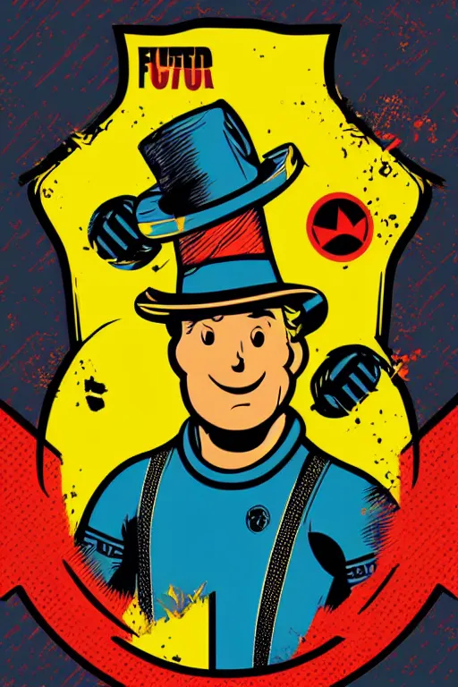 Image similar to fallout 7 6 retro futurist illustration art by butcher billy, sticker, colorful, illustration, highly detailed, simple, smooth and clean vector curves, no jagged lines, vector art, smooth andy warhol style