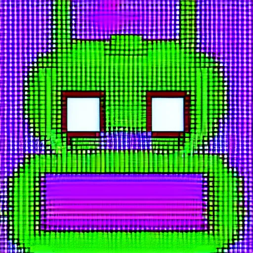 Image similar to 8-bit pixel art of a cute purple goo monster