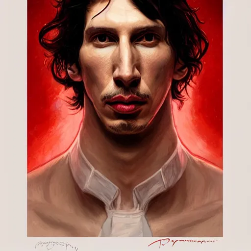 Prompt: portrait of Adam Driver as a Demogorgon, elegant, intricate, headshot, highly detailed, digital painting, artstation, concept art, sharp focus, illustration, art by artgerm and greg rutkowski and alphonse mucha