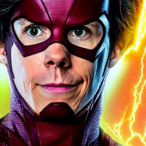 Image similar to tig notaro as the flash, unmasked, photo, detailed, 4 k