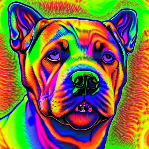 Prompt: 2015 DeepDream generation, dog faces, psychedelic, Google DeepDream