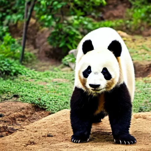 Image similar to an animal Panda wearing traditional indian saree, sony a7, photo realistic, 8k