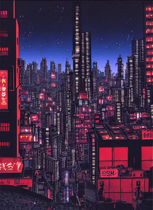 Image similar to akira, night city, hyperrealistic