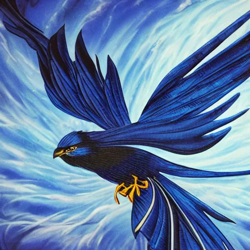 blue phoenix bird real