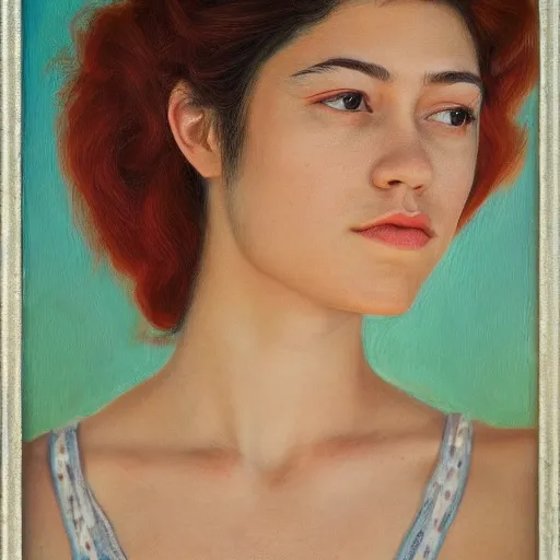 Prompt: a masterpiece portrait photo of a beautiful young woman who looks like a hawaiian mary elizabeth winstead, symmetrical face