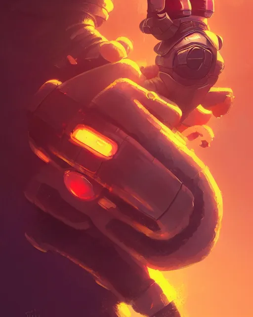 Prompt: a tiny mouse with a huge power glove, bust shot, smooth, intricate, elegant, power aura, digital painting, artstation, concept art, sharp focus, illustration, art by justin gerard and josan gonzalez, high contrast