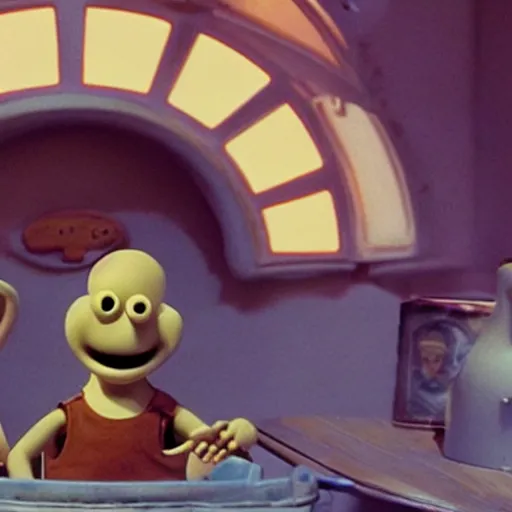 Prompt: UFO abduction in !dream surrealism in Wallace & Gromit
