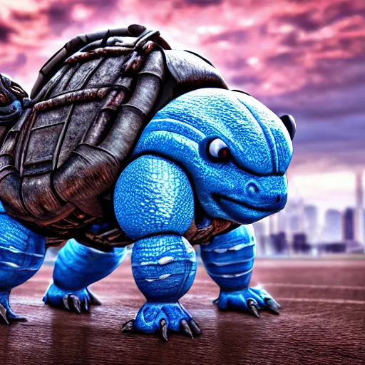 Image similar to national geographic photo of blastoise, pokemon, intricate, portrait, 8 k highly professionally detailed, hdr, cgsociety