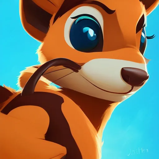 Image similar to face icon stylized minimalist chip'n dale : rescue rangers, loftis, cory behance hd by jesper ejsing, by rhads, makoto shinkai and lois van baarle, ilya kuvshinov, rossdraws global illumination