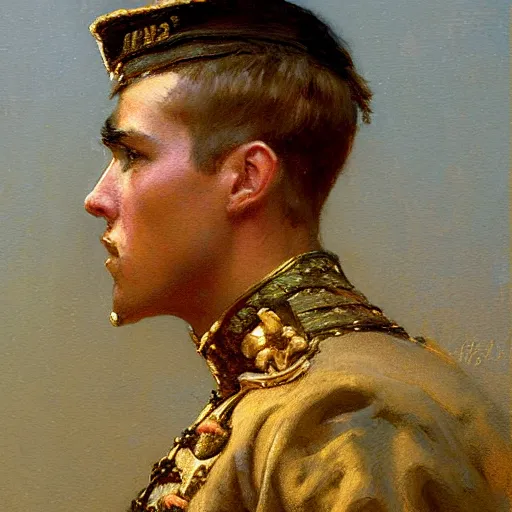 Image similar to detailed portrait of nutcracker soldier, spring light, painting by gaston bussiere, craig mullins, j. c. leyendecker