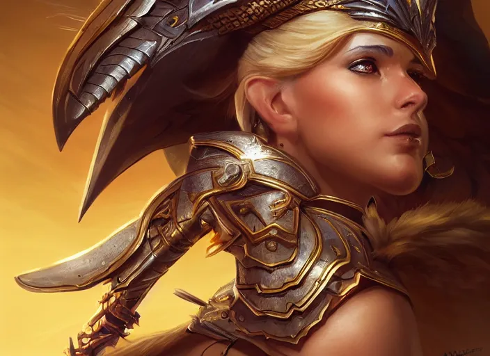 Image similar to champion splashart of amazon valkyrie athena, d & d, fantasy, portrait, highly detailed, headshot, digital painting, trending on artstation, concept art, sharp focus, illustration, art by artgerm and greg rutkowski and magali villeneuve