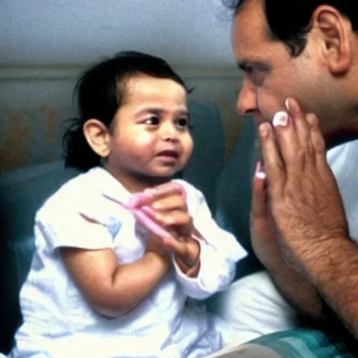 Prompt: Rahul Gandhi in diapers crying, expired Fuji Film