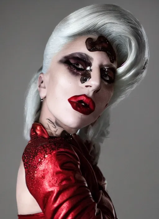 Image similar to lady gaga by nick knight, born this way, born this way album, red weapon 8 k s 3 5, cooke anamorphic / i lenses, highly detailed, cinematic lighting