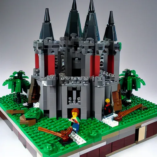 Image similar to enormous castle lego set