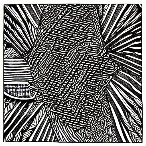 Image similar to zentangle glitchart