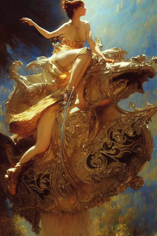 Image similar to full body portrait of blind muse astride her throne, highly detailed painting by gaston bussiere, craig mullins, j. c. leyendecker, 8 k, mid shot