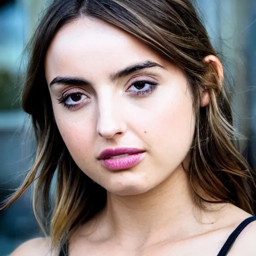 Prompt: ana de armas closeup portrait, 8k, ultra details, photo with bokeh,