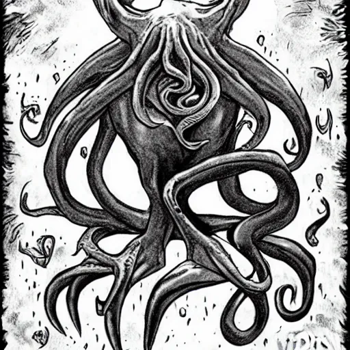 Image similar to Cthulhu in love