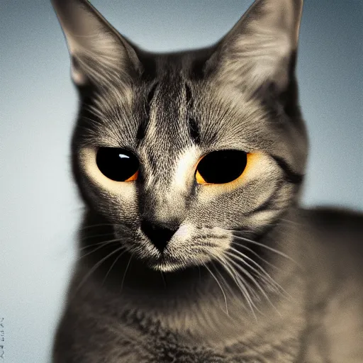 Prompt: matte painting of a cat with laser eyes