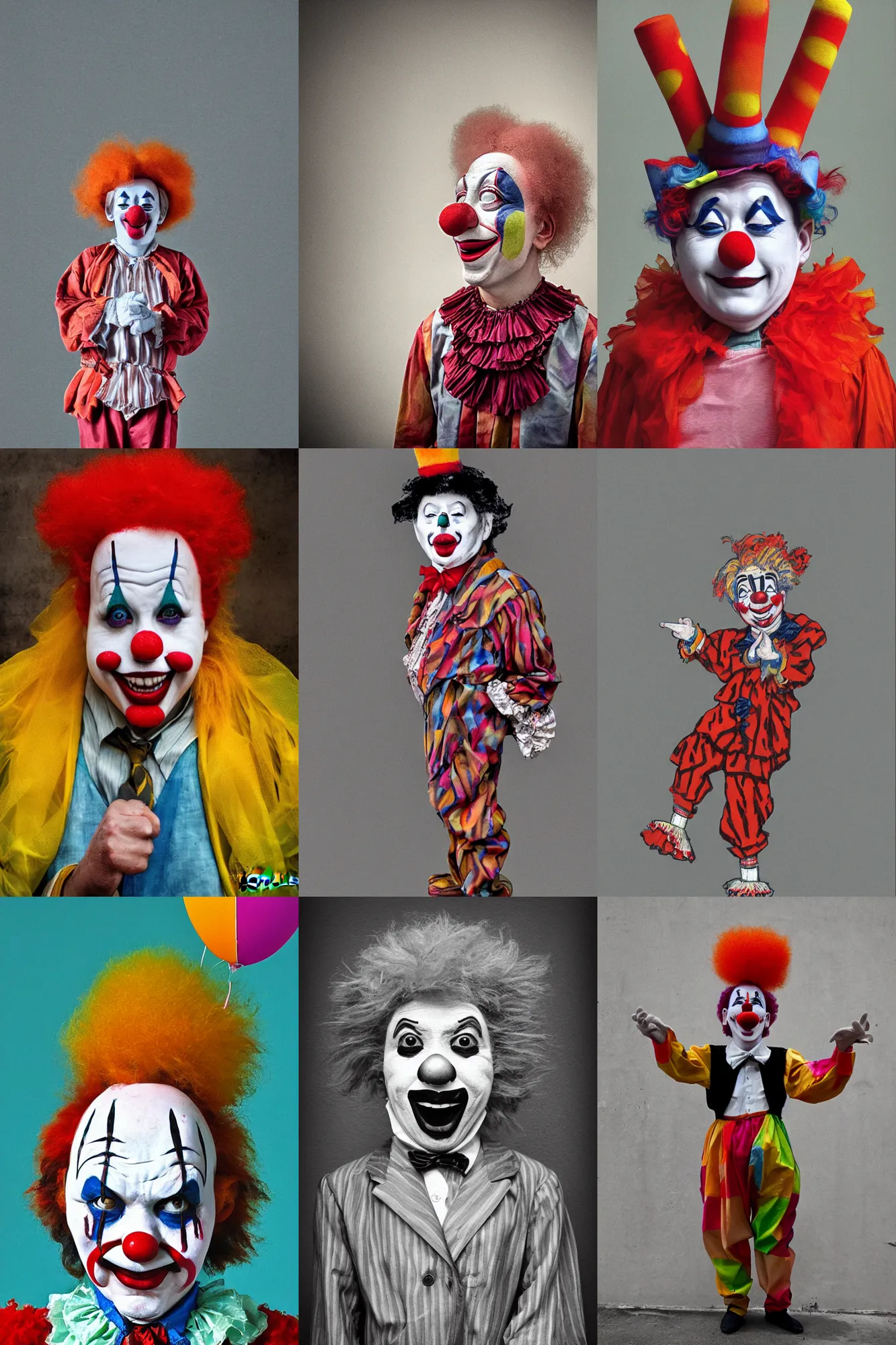 Prompt: a clown by keita morimoto