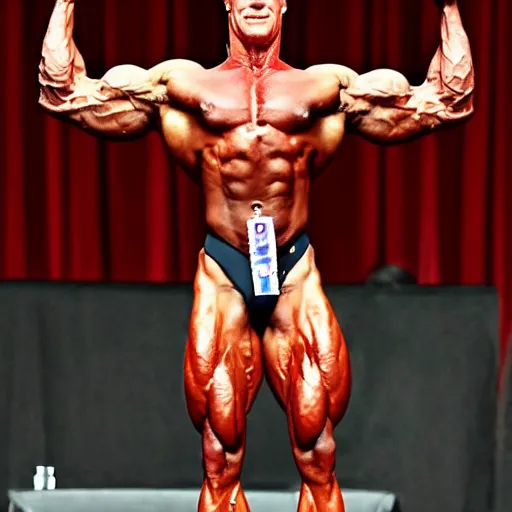 Prompt: photograph of skinny skinny skinny Arnold Schwarzenegger posing in a bodybuilding competition, 4k, HDR