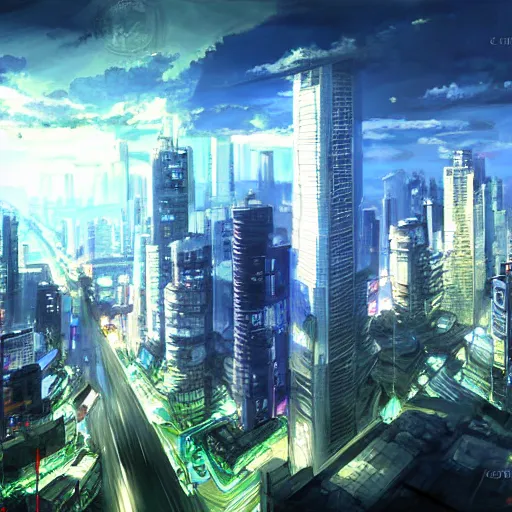 Prompt: makati city 1 0 0 0 years in the future, painting by makoto shinkai, featured on pixiv, deviantart hd