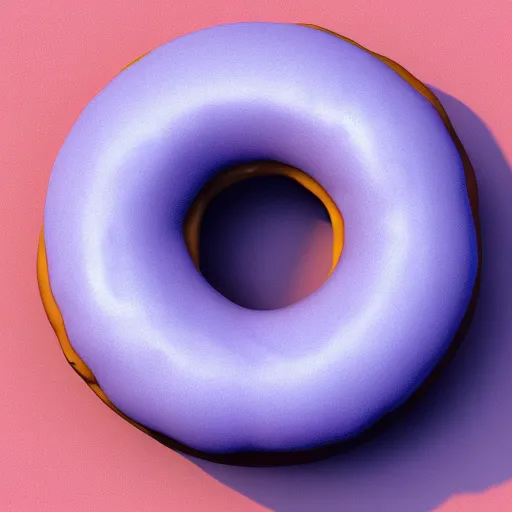 Prompt: 3d render of donut 4k