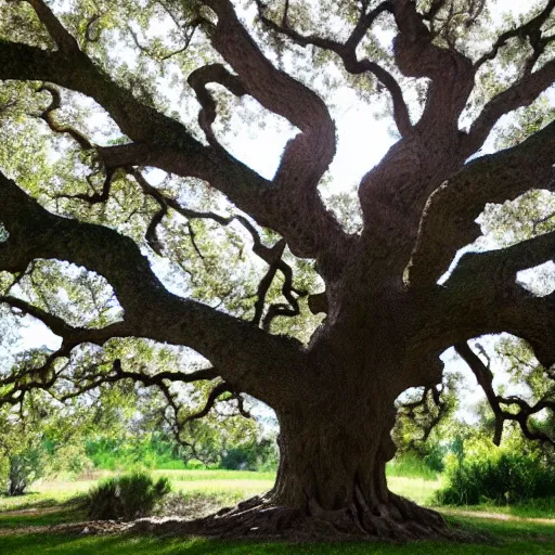 Prompt: oak tree growing out of a heart