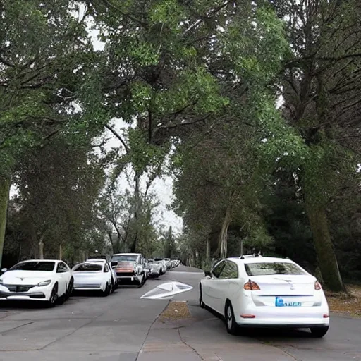 Prompt: cars that look like trees