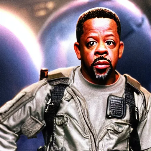 Prompt: martin lawrence starring in ALIENS