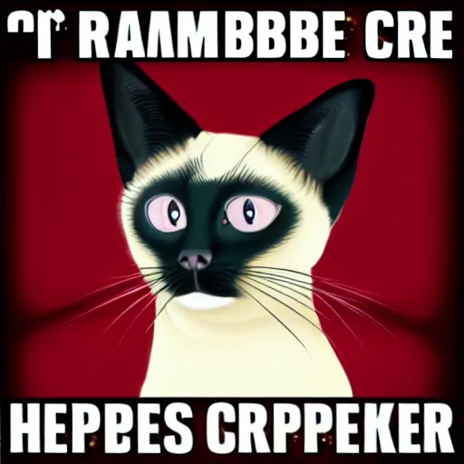 Prompt: siamese cat as a rapper