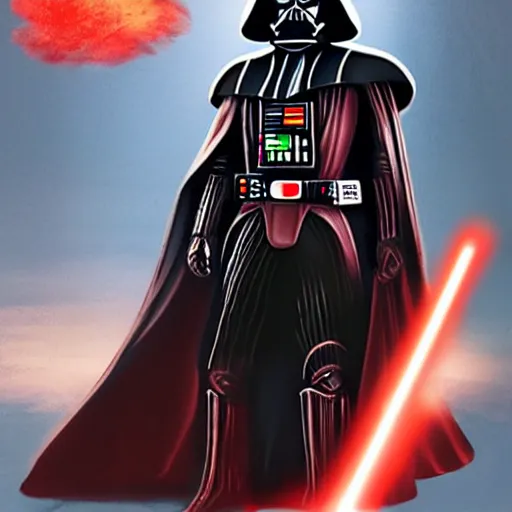 Image similar to darth vader in iron man armour