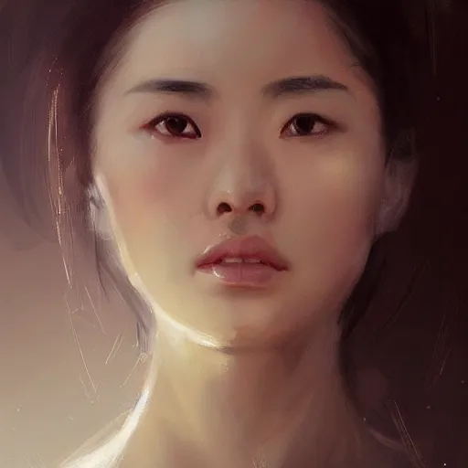 Prompt: “ portrait of liu yifei by greg rutkowski, young, attractive, highly detailed portrait, scifi, digital painting, artstation, concept art, smooth, sharp foccus ilustration, artstation hq ”