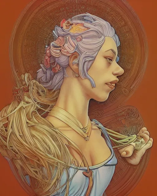 Prompt: homer simpson, beautiful shadowing, 3 d shadowing, reflective surfaces, 8 k, beautifully detailed pencil illustration, intricate, epic composition, masterpiece, bold complimentary colors. stunning masterfully illustrated by artgerm, range murata, alphonse mucha