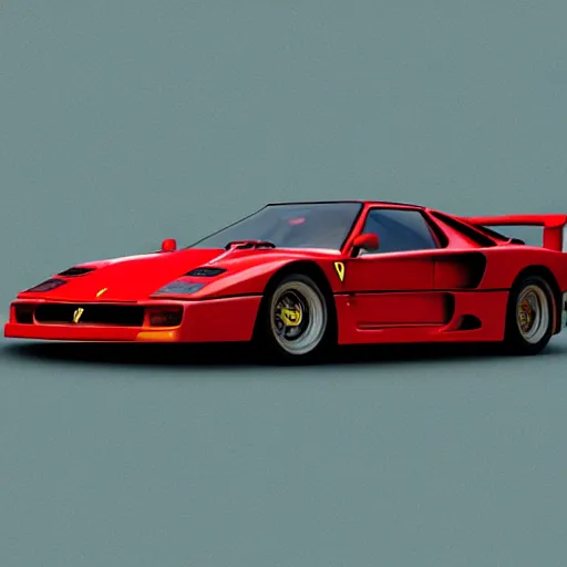 Prompt: ferrari f 4 0, photoreal