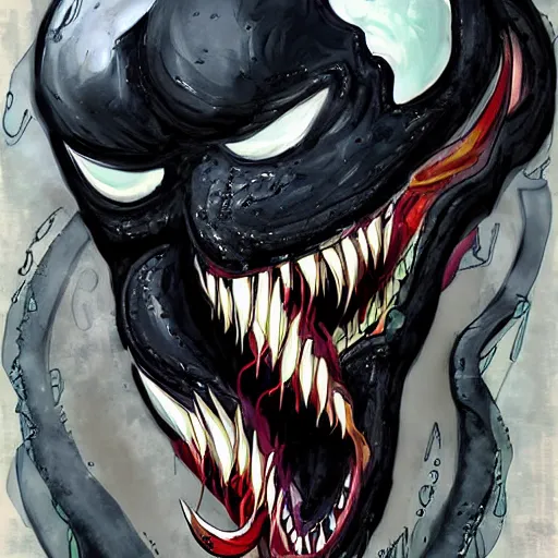 Prompt: artwork of venom by arian mark