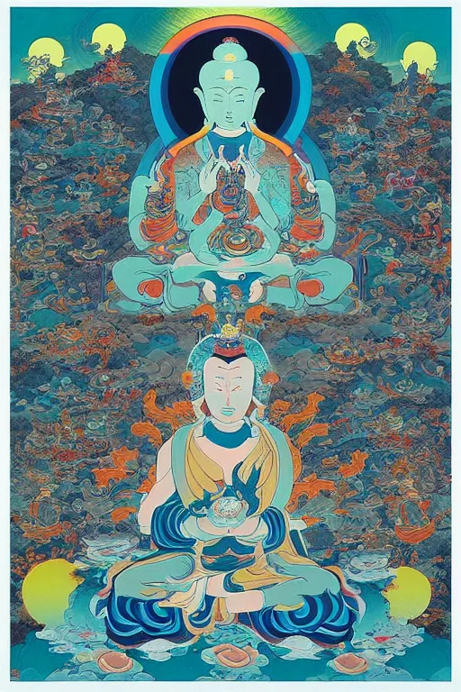 Image similar to “The Thangka of Infinite Gibberish by James Jean and Kilian Eng”