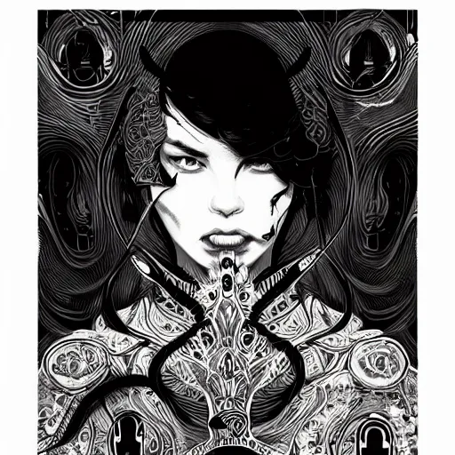 Image similar to mcbess illustration of a hand maiden, intricate complexity, by greg rutkowski, artgerm, ross tran, conrad roset, takato yomamoto, ilya kuvshinov. 4 k, beautiful, cinematic dramatic atmosphere, surrealism