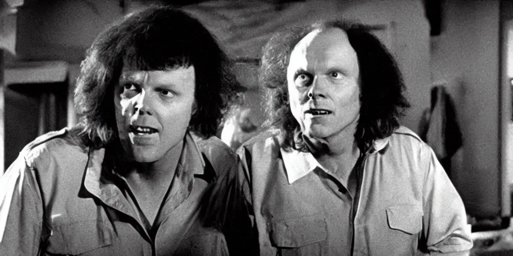 Prompt: a film still of Bill burr in Halloween (1978l, high quality