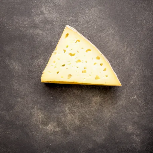 Image similar to a wedge of cheese with a green participation badge hanging from the side, stock art, 8K