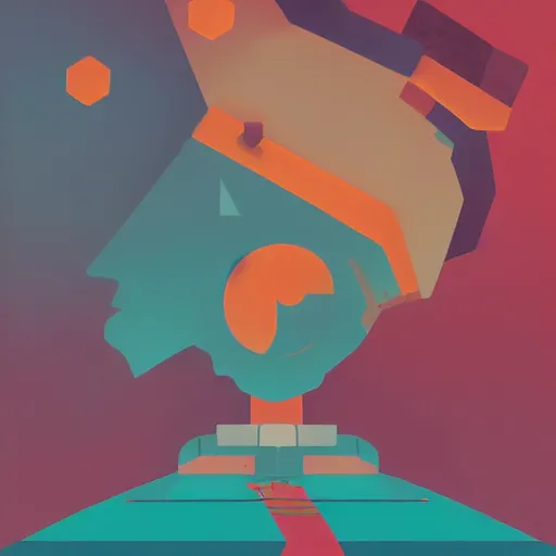 Prompt: a person thinking, james gilleard, print, game art