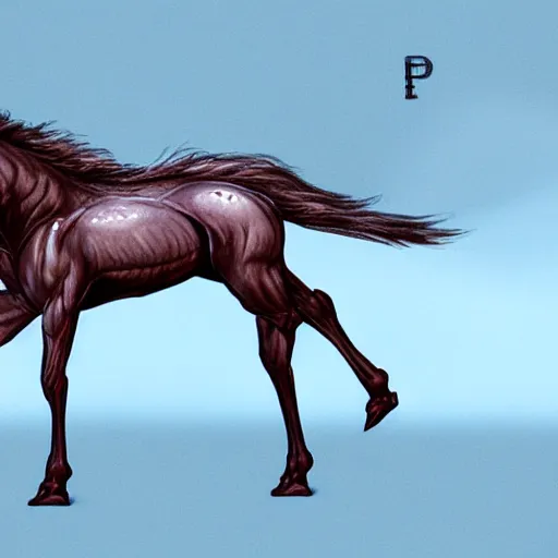 Prompt: a creature that is part sleipnir, part gleipnir.