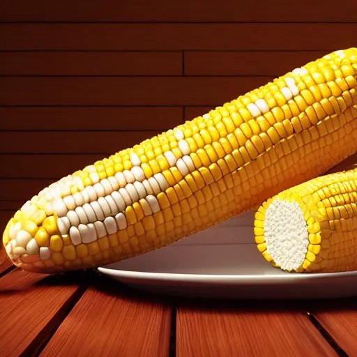 Image similar to hyperrealistic dslr film still of corn on the cob with 2 human ears, realistic ears, stunning 8 k octane comprehensive 3 d render, inspired by istvan sandorfi & greg rutkowski & unreal engine, perfect symmetry, dim volumetric cinematic lighting, extremely hyper - detailed, incredibly real lifelike attributes & flesh texture, intricate, masterpiece, artstation, stunning