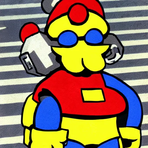 Image similar to geno from earthbound, this super mario rpg character is from the game earthbound on the super nintendo, a wooden puppet in earthbound, geno and ness, sans undertale moment, a video game feautring the character geno in earthbound, nostalgic games