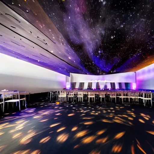 Image similar to Liminal space in outer space, venue design