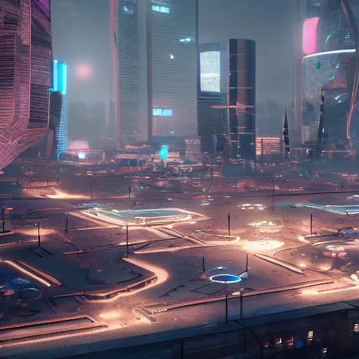 Image similar to photo of a futuristic city in a dystopian future made of electronic components. Very detailed 8k. Unreal engine 5 render with nanite, global illustration and path tracing. Cinematic post processing.
