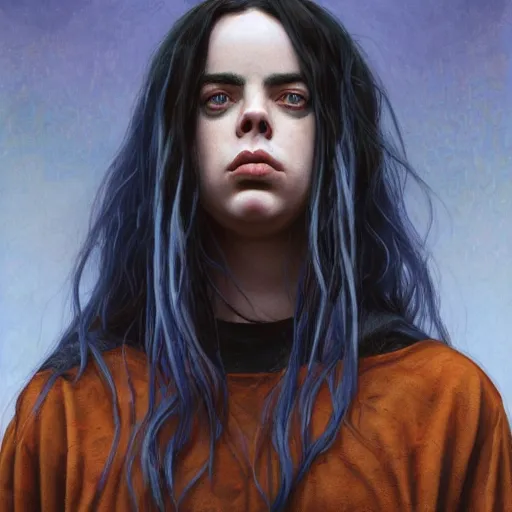 Image similar to Billie Eilish, by Chris Moore, by Mark Brooks, by Donato Giancola, by Victor Nizovtsev, by Rafael Albuquerque